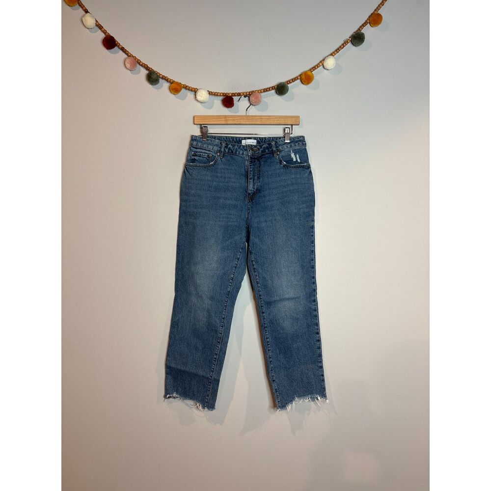 Loft Curvy High Waist Straight Crop jeans
